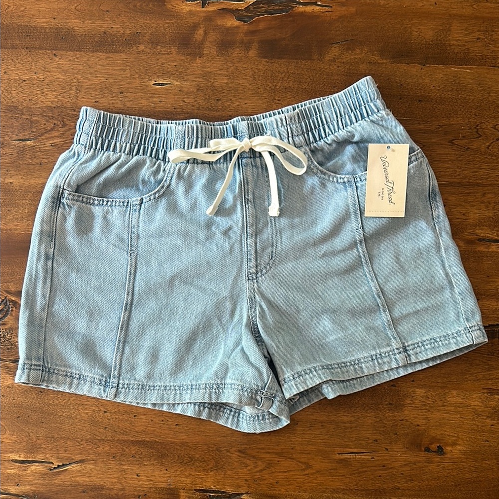 Universal Thread Blue Jean Shorts Elastic Waist
